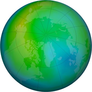 Arctic ozone map for 1988-11